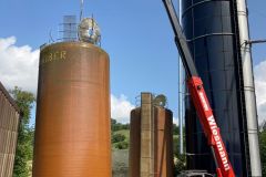 Teleskop-Kranarbeit-